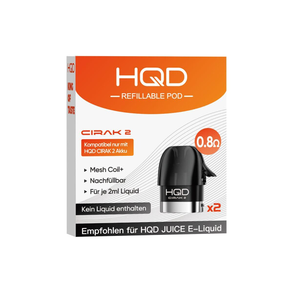 HQD Cirak 2 Leerpod 0,8 Ohm (2er Pack)