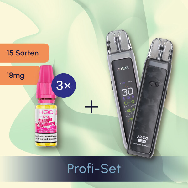 HQD Liquid Profi-Set 3x Liquid + ArcoMax E-Zigarette